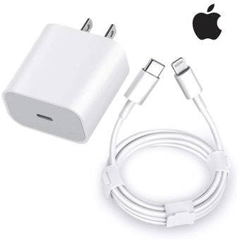 Cargador Iphone 20w Carga rapida +Cable